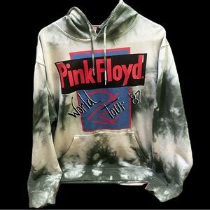Pink Floyd World Tour '87 Tie-Dye Hoodie size L Men’s